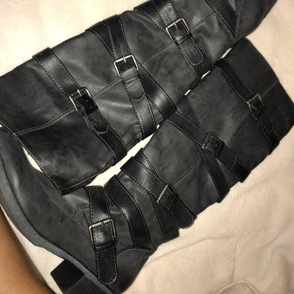 Knee High Buckle Boots